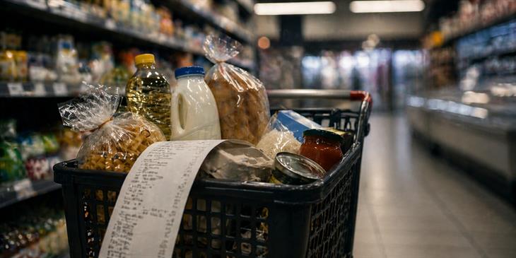 Supermarket basket at a six-year high