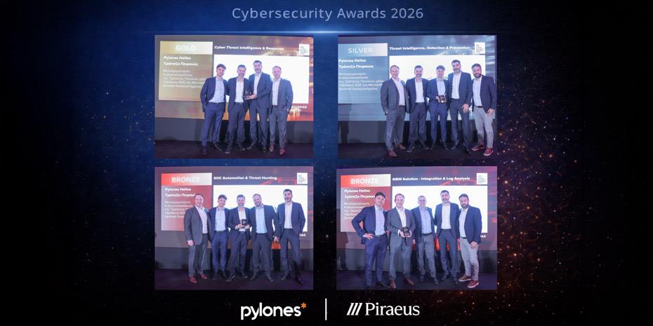 Η Pylones Hellas και η Τράπεζα Πειραιώς ξεχώρισαν στα Cyber Security Awards 2026