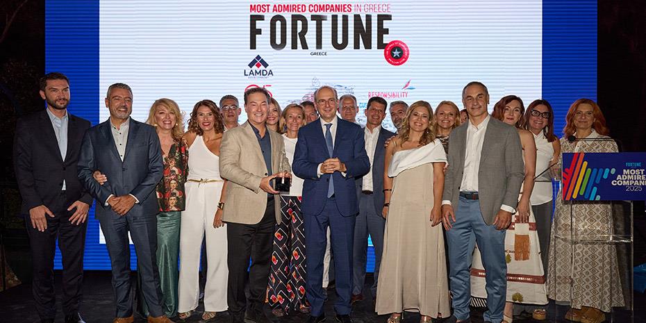 Στις πιο αξιοθαύμαστες εταιρείες η Lamda Development