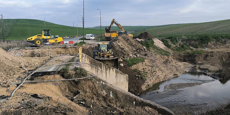 Αυτοψία Χρίστου Δήμα σε έργα αποκατάστασης από ζημίες των Daniel, Elias