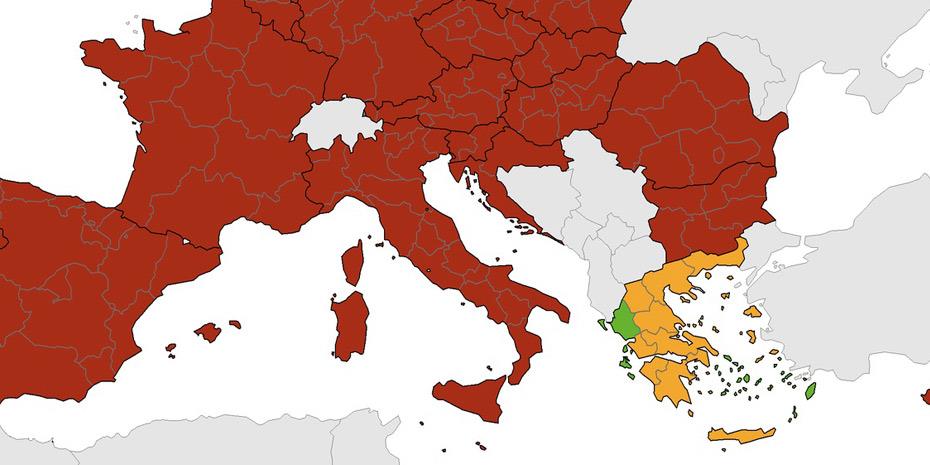 Η Ελλάδα η μοναδική ευρωπαϊκή χώρα με «πράσινες» περιοχές