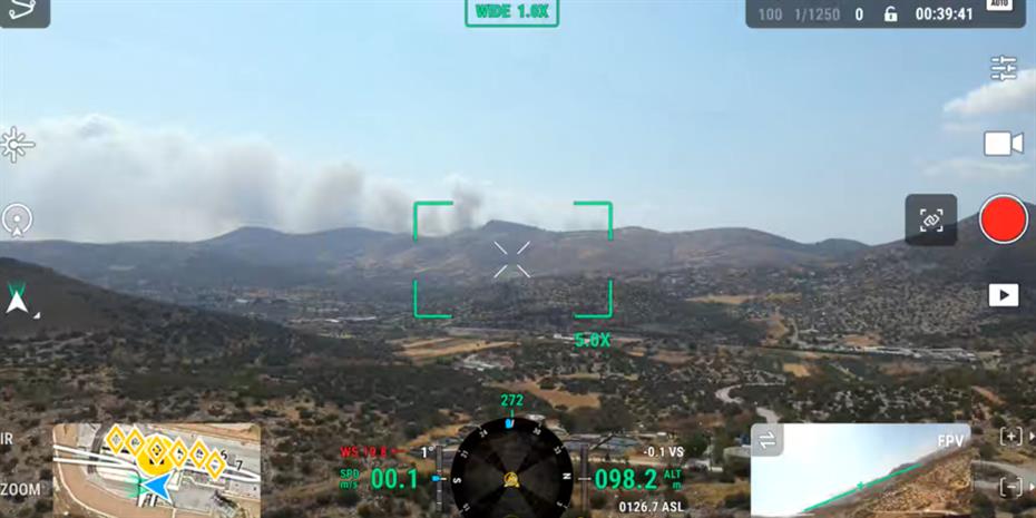 Τα drones του ΑΔΜΗΕ στη μάχη για τις πυρκαγιές σε Αττική και Πρέβεζα