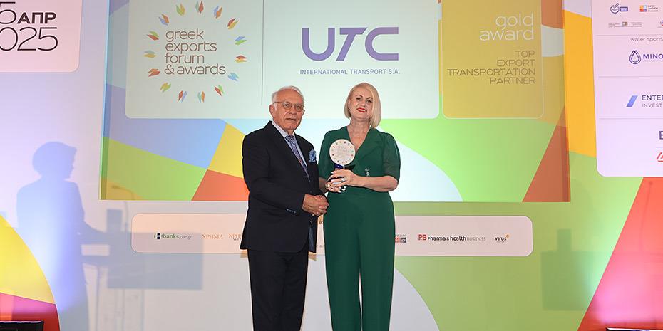 Υψηλές επιδόσεις και διακρίσεις στα φετινά Greek Exports Forum & Awards για την UTC International Transport