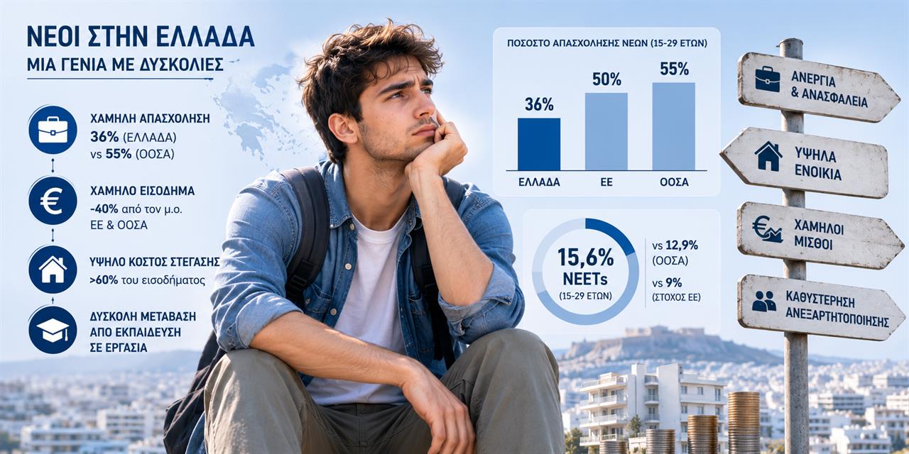 Ο ΟΟΣΑ αποκαλύπτει τον Γολγοθά των νέων στην Ελλάδα
