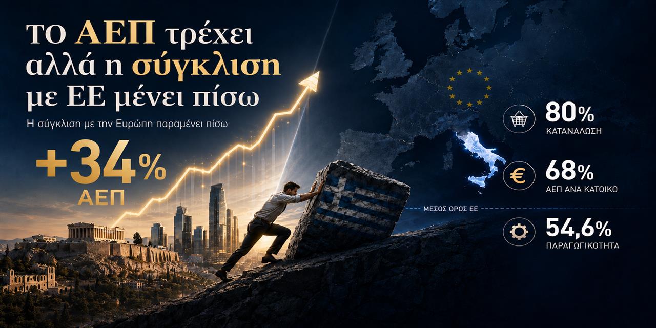 Γιατί το ΑΕΠ ανεβαίνει αλλά η Ελλάδα μένει «φτωχός συγγενής»