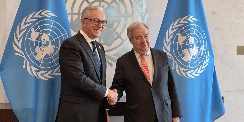 Συνάντηση Ρουσόπουλου με τον Αντόνιο Γκουτέρες στη Νέα Υόρκη