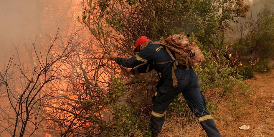 Φωτιά σε δύσβατη περιοχή στην Ηλεία