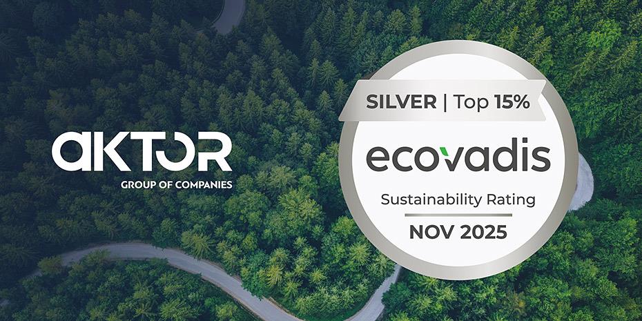 Aktor: Απέσπασε τη διάκριση «Silver Medal Award» από την EcoVadis