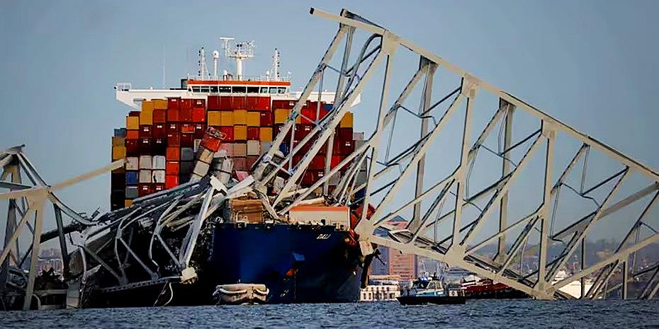 Καταστροφή για τα logistics η κατάρρευση της γέφυρας στη Βαλτιμόρη