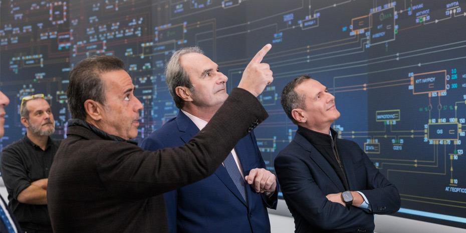 Στο Κέντρο Ελέγχου του ΑΔΜΗΕ στον Αγιο Στέφανο ο Σταύρος Παπασταύρου